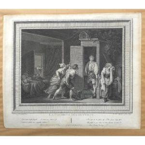 R.de Launay After Fragonard The Discovered Cache 18th Century Print 