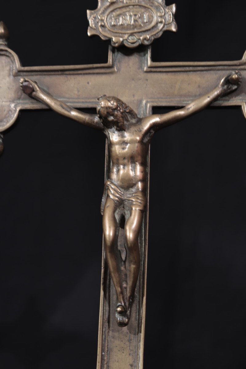 Croix Astylique En Bronze, Toscane, 17e Siècle-photo-2