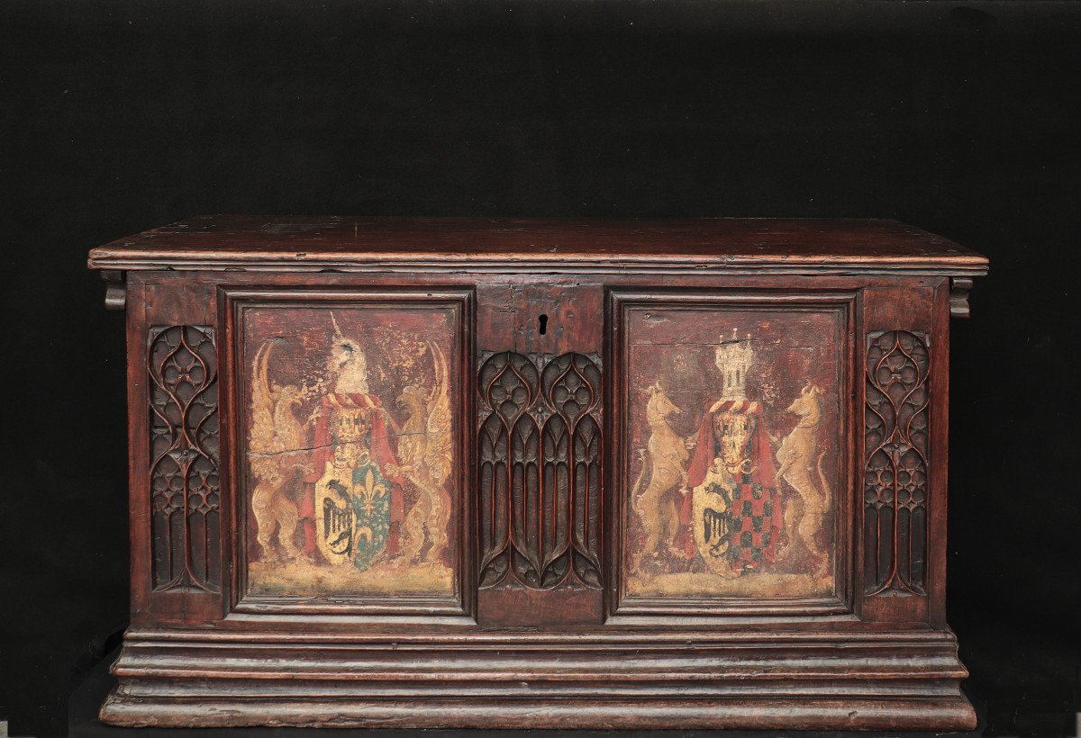 Gothic Chest, Italy, 15th Century-photo-3