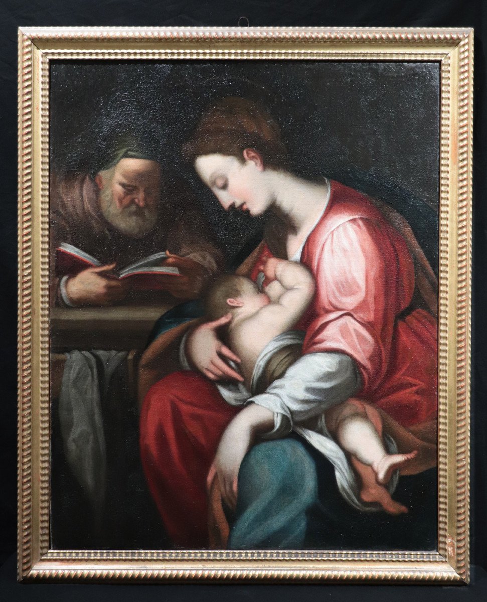 Giovanni Battista Paggi (gênes, 1554-1627)- Sainte Famille-photo-2