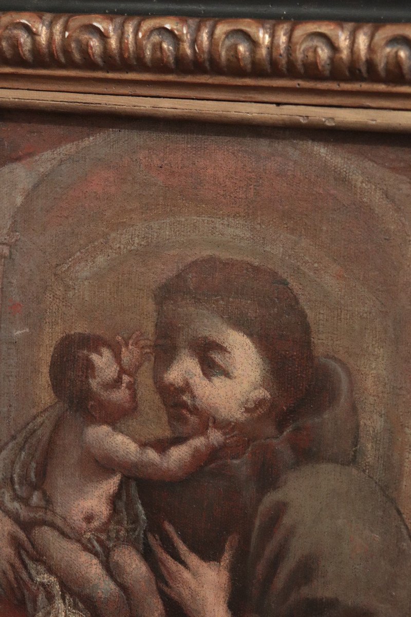 Peinture : Saint Antoine De Padoue, Toscane 18e Siècle-photo-4