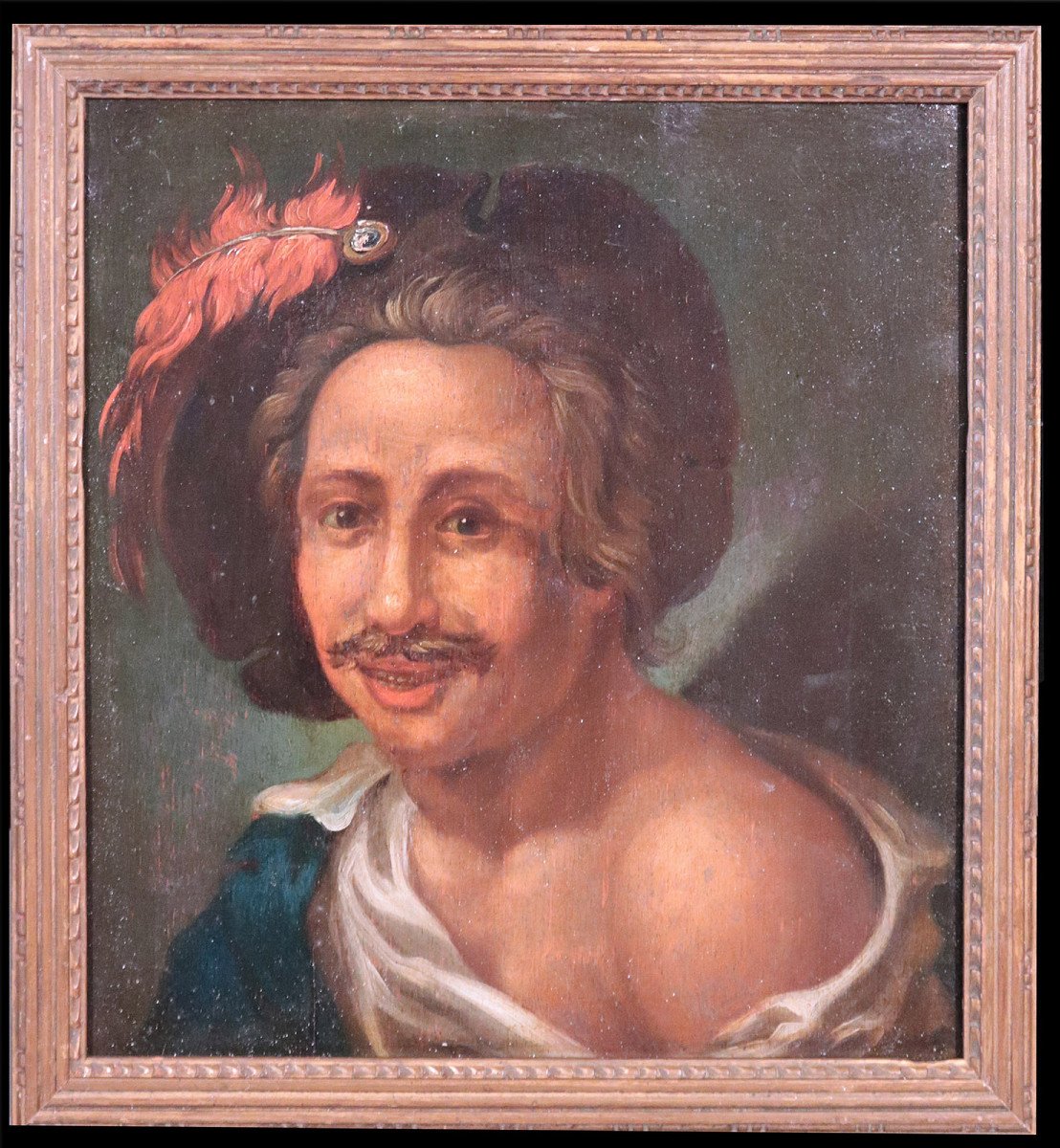 Peinture Flamande : "portrait", Fin Du 19e Siècle