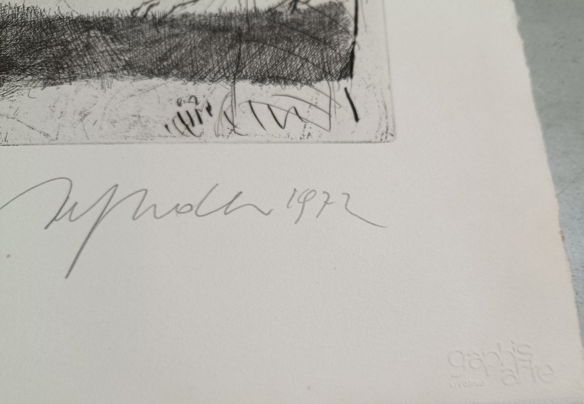 Lithographie : Alfred Hrdlicka (vienne 1928-2009) Datée De 1972 35/90-photo-2