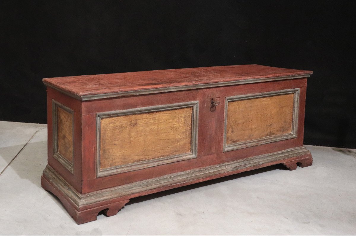 Small Lacquered Chest, Tuscany, Late 17th Century-photo-3