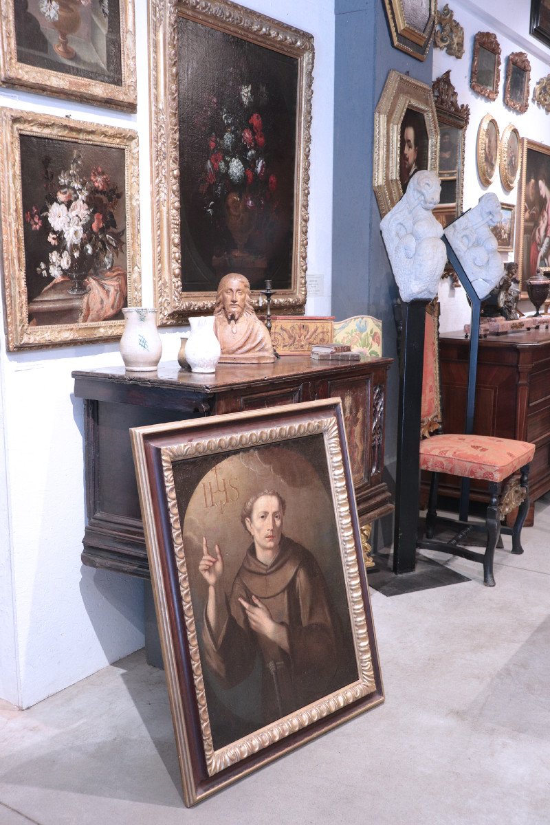 Portrait Of A Saint, Tuscany, Early 18th Century-photo-2