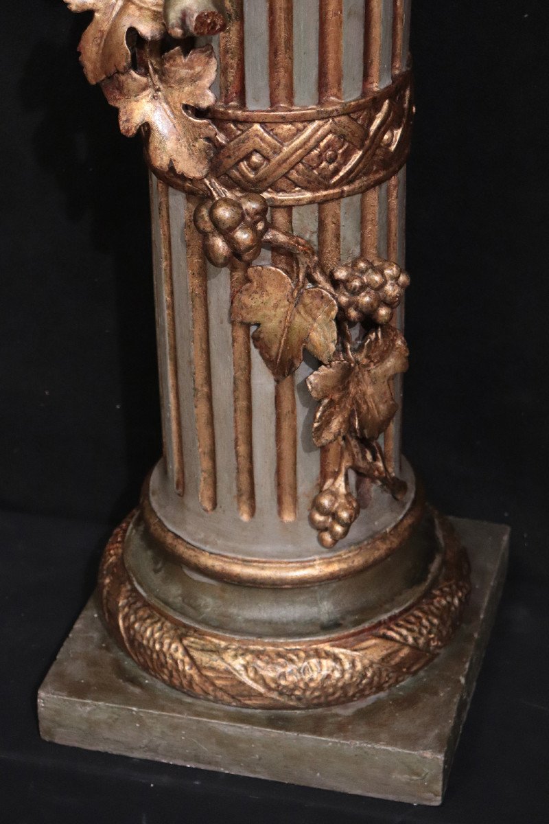  Gilded Putto With Base, Art Nouveau Period-photo-2