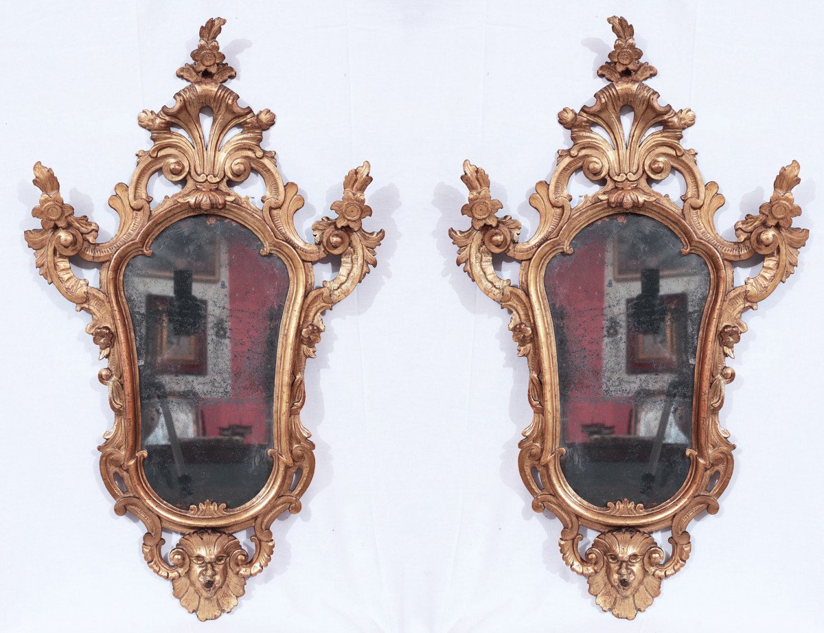 Pair Of Mirrors, Italy, 18th Century