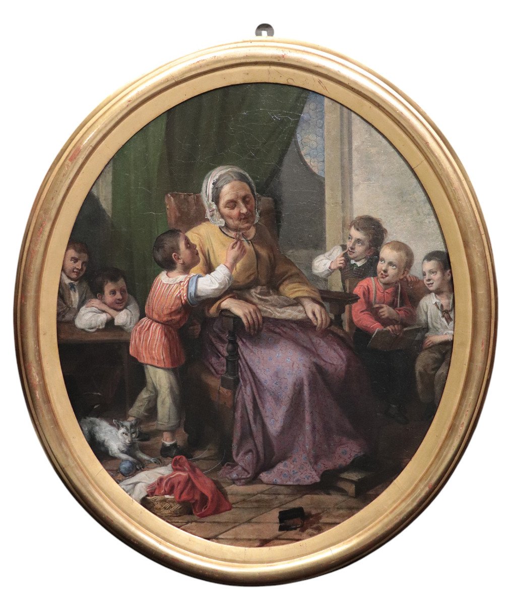 Italian Painter, 19th Century, Family Scene