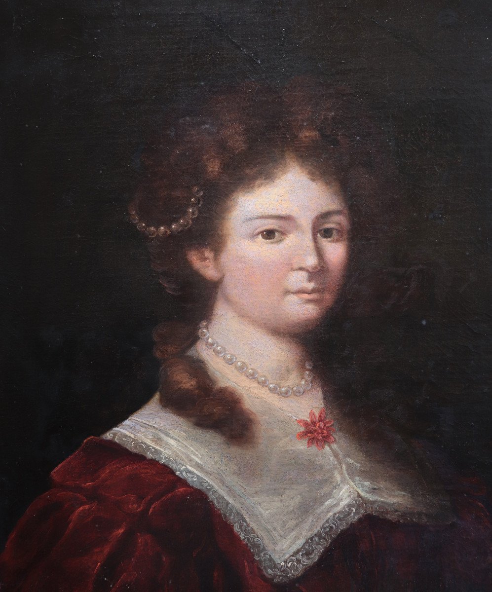 Portrait Of A Lady, French Painter, 18th Century-photo-2