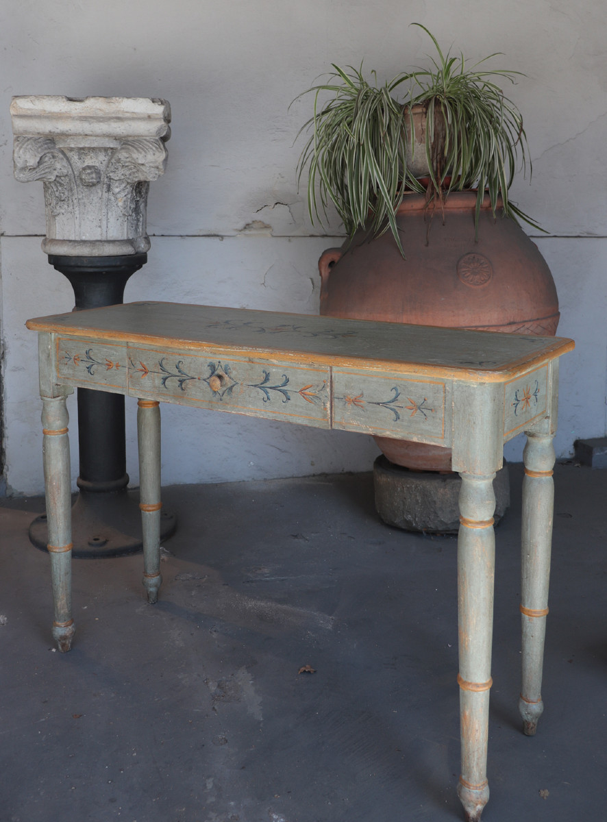 Table-console Laquée, Toscane Début 19ème Siècle