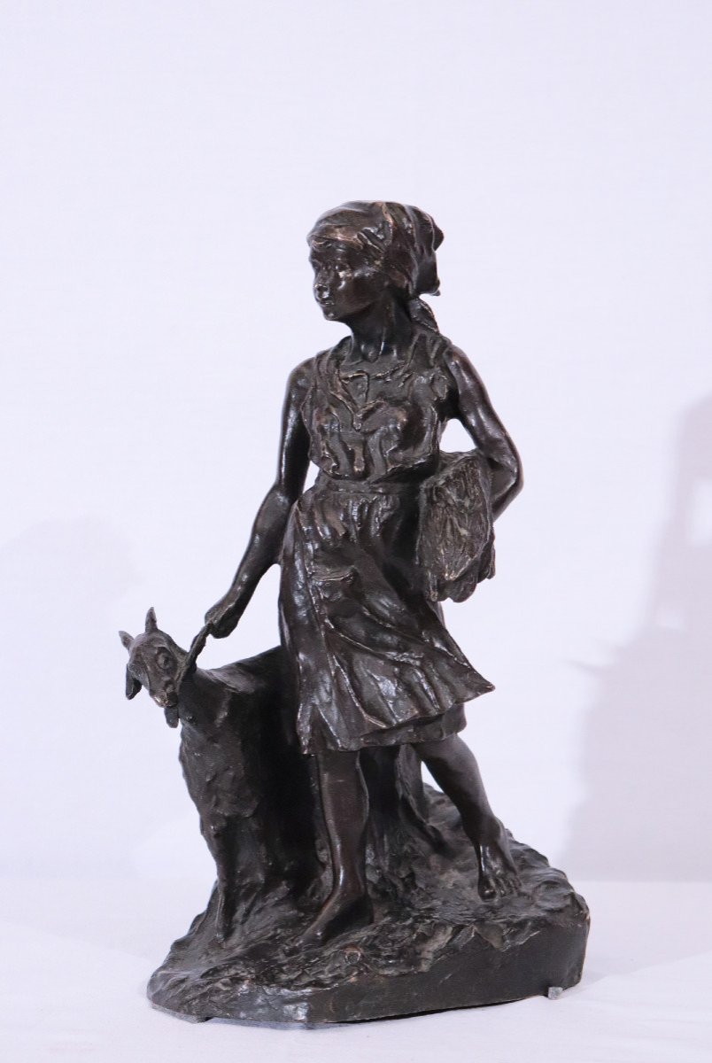 Bronze Sculpture, "woman" 20th Century.-photo-2