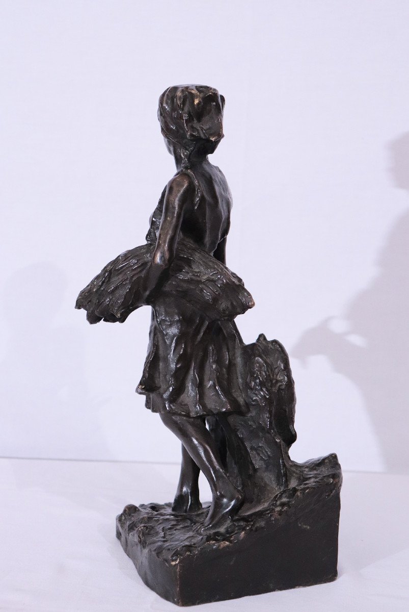 Bronze Sculpture, "woman" 20th Century.-photo-4