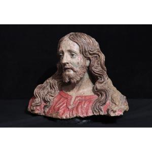 Terracotta Bust Of Christ, Italy, 16th Century