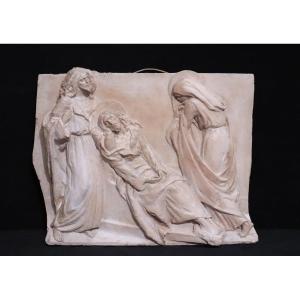 Giuseppe Siccardi (bergamo 1883-1956) - High Relief Deposition Of Christ