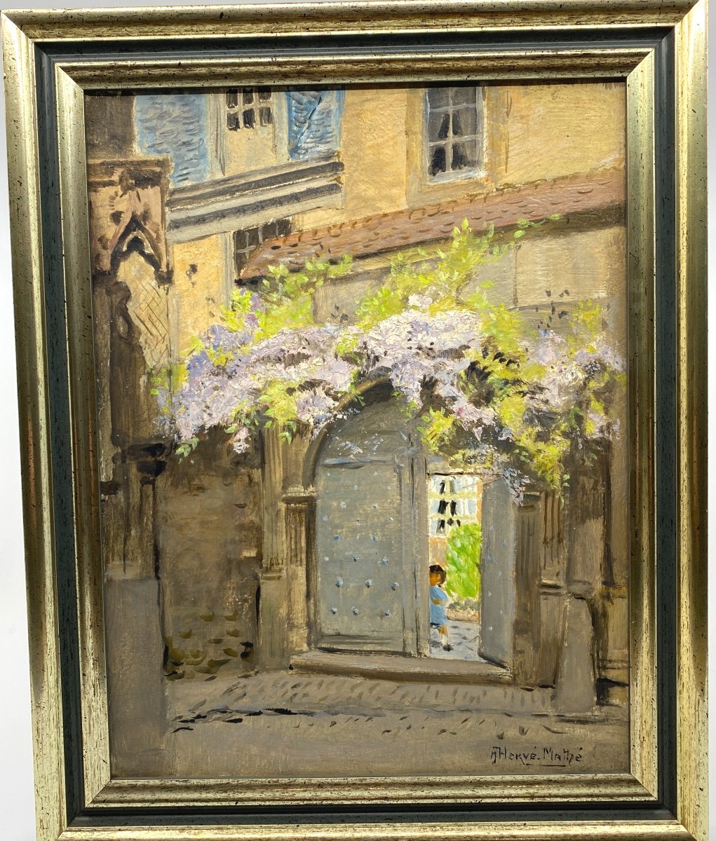 Daughter Of Jules Alfred Herve Mathe 1868 1953 Porch Of The Hôtel De Vaux Maison Du Peintre Le Mans  