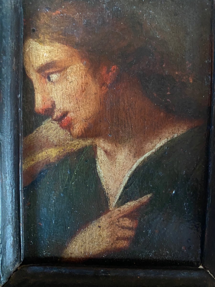 Portait Jeune Homme XVIIIème - 18ème -   Huile Sur Bois école Française - siècle des lumières-photo-3