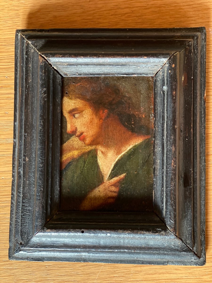 Portait Jeune Homme XVIIIème - 18ème -   Huile Sur Bois école Française - siècle des lumières-photo-4