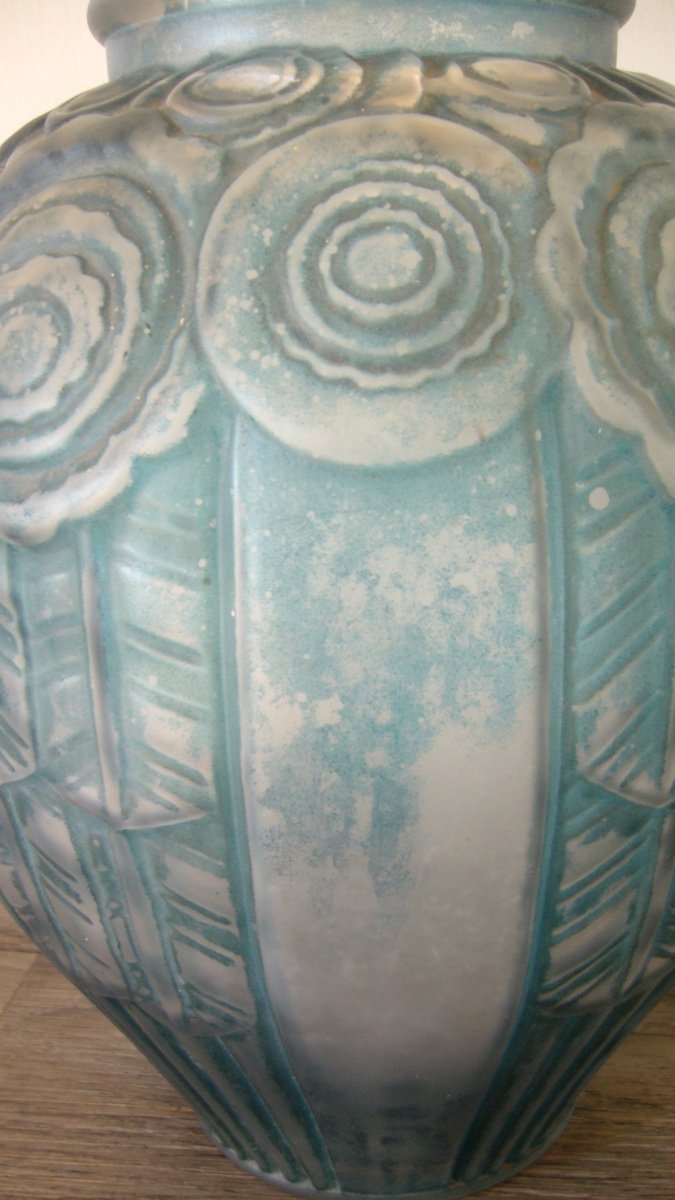 Vase Art Déco Signé A.Hunebelle, Vers 1930.-photo-2