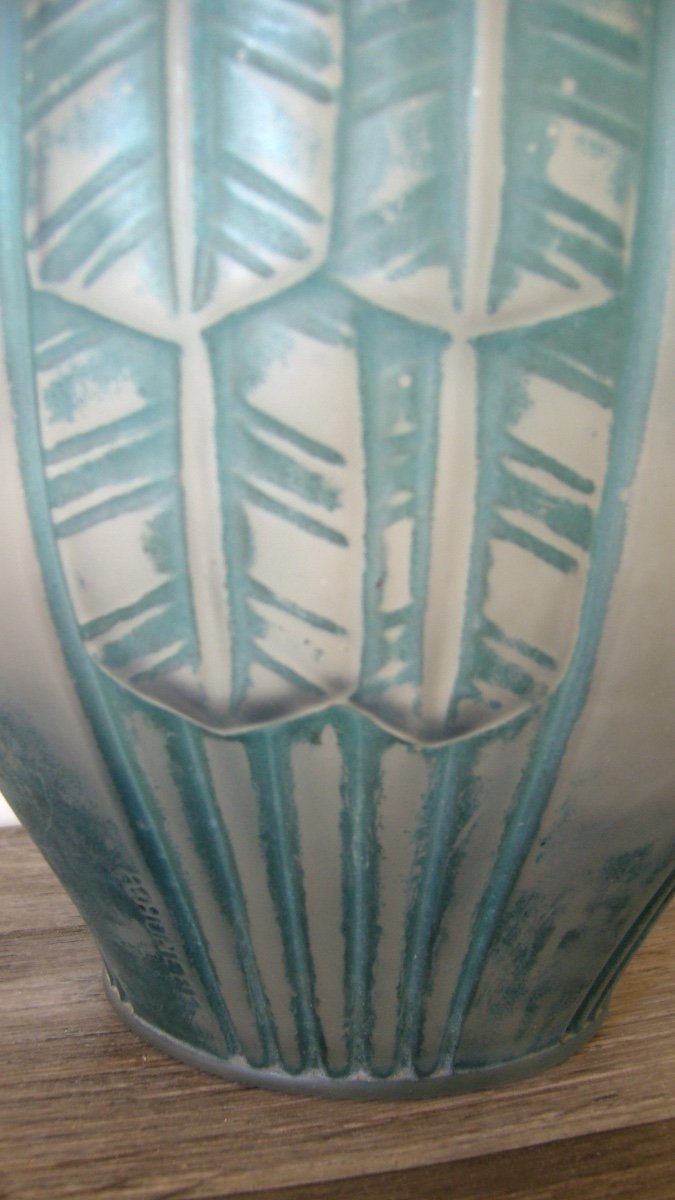 Vase Art Déco Signé A.Hunebelle, Vers 1930.-photo-2