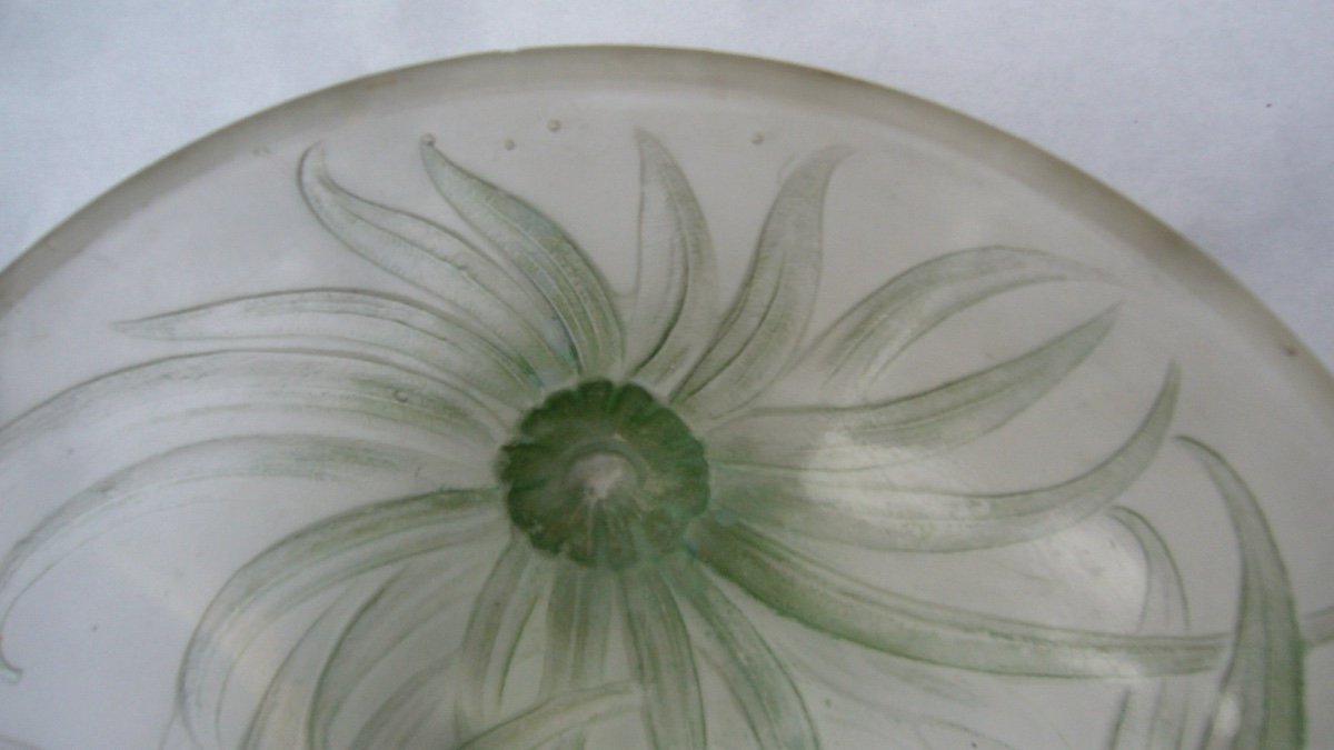 Art Deco Glass Cup Signed Beal, Etling.-photo-2