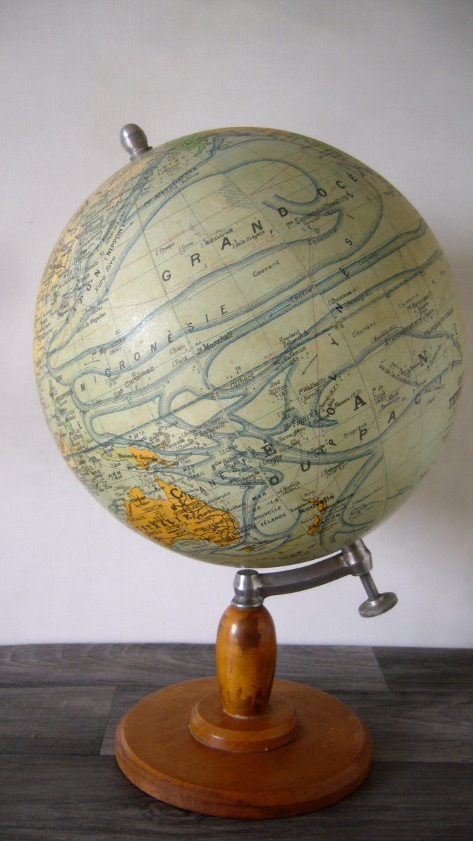 Terrestrial Globe, World Map By J. Forest Early Twentieth-photo-2