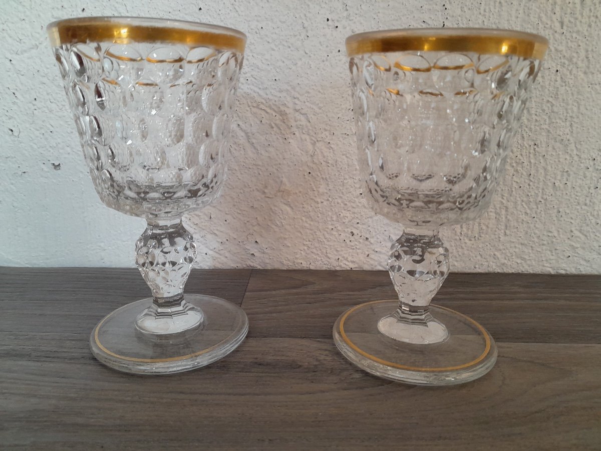 Pair Of Crystal Glasses, 19th Century