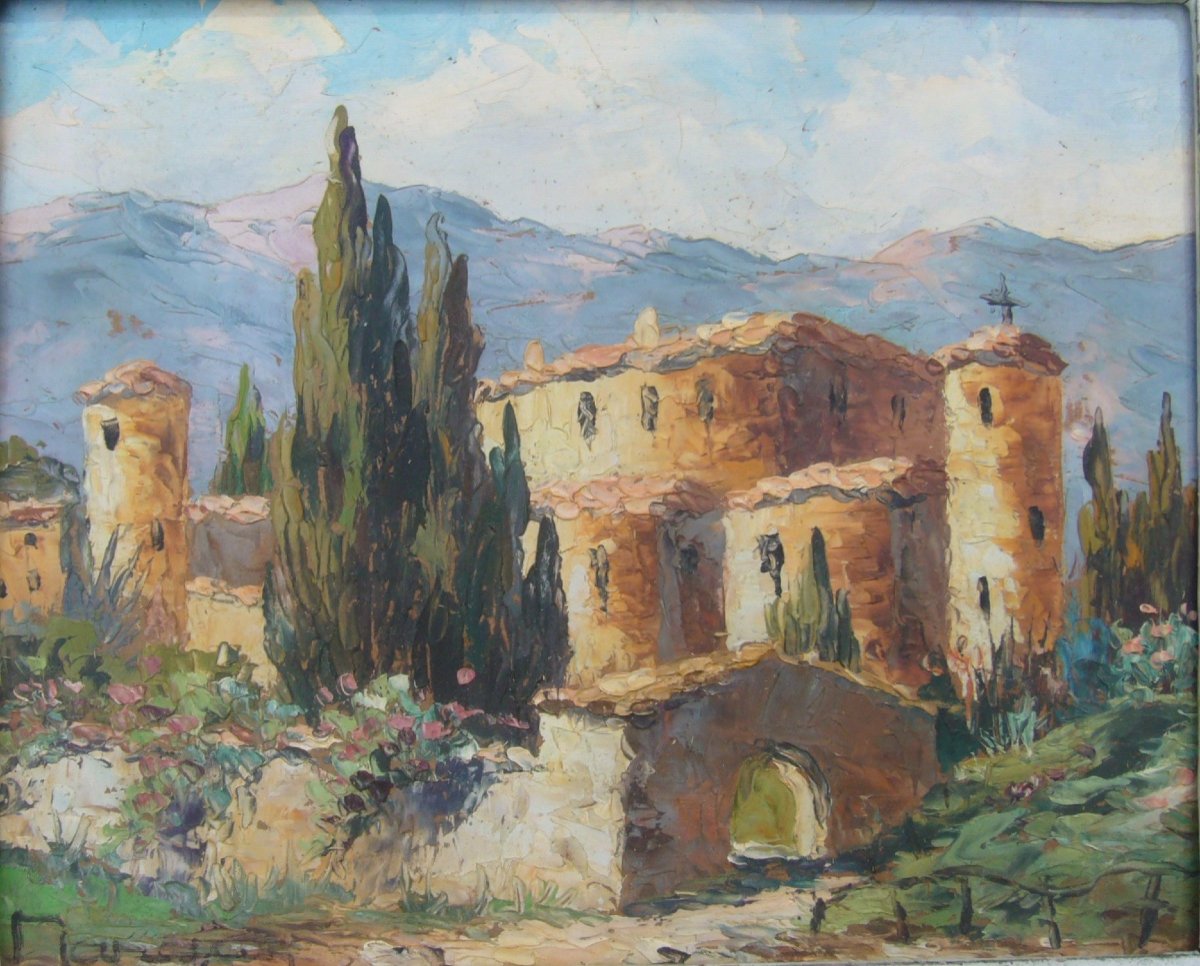 Henri Bargin, Oil On Hardboard, Provence.