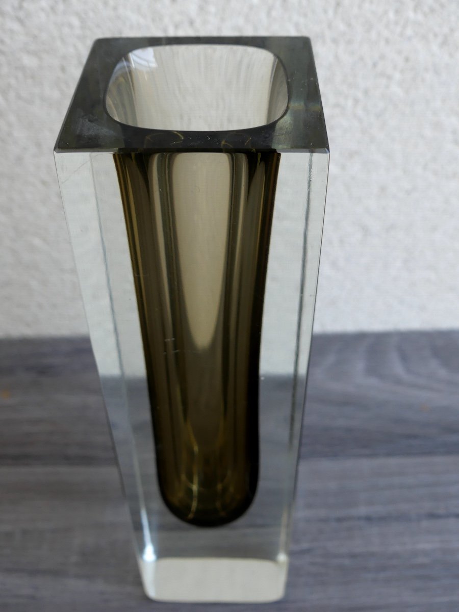 Sommerso Vase From Murano Circa 1970.-photo-4