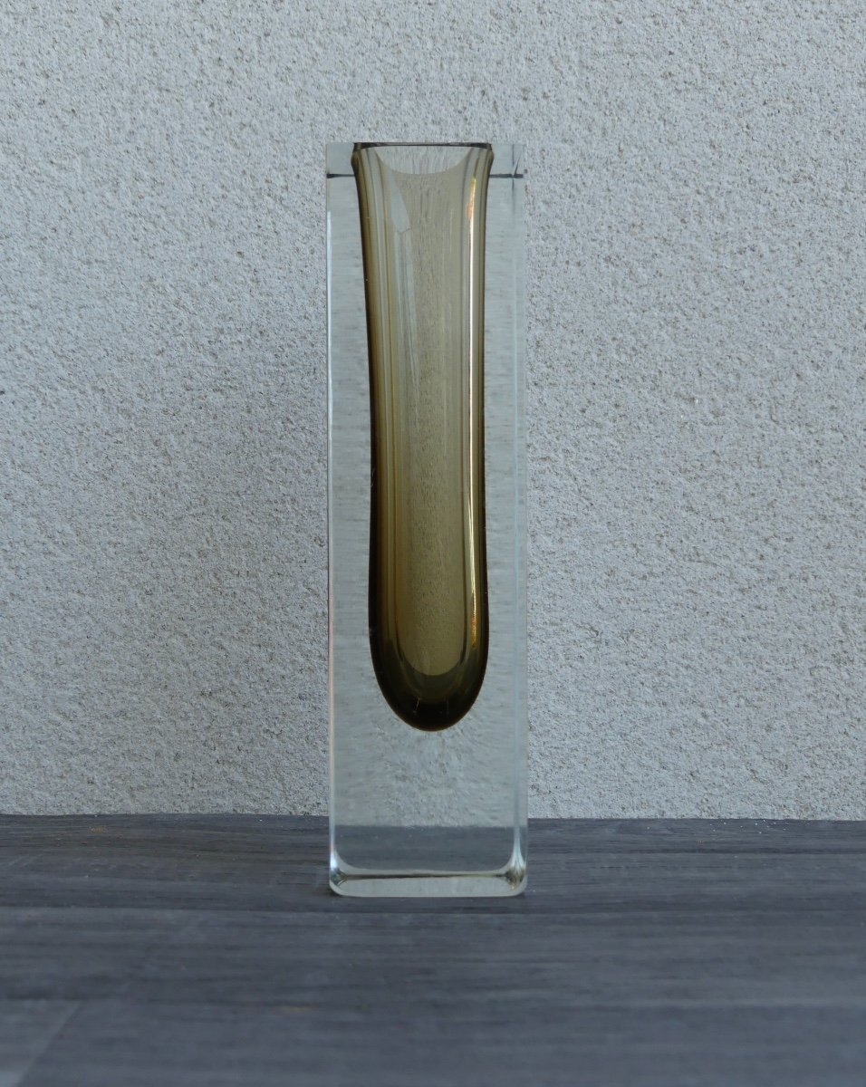 Sommerso Vase From Murano Circa 1970.