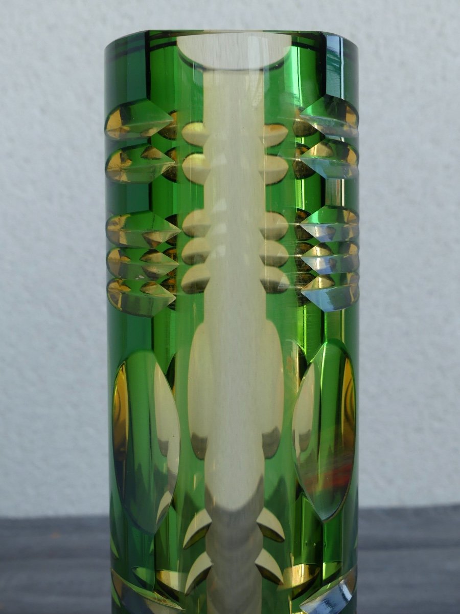 Vase En Cristal Bohème Par Karel Wunsch, 1960-photo-1