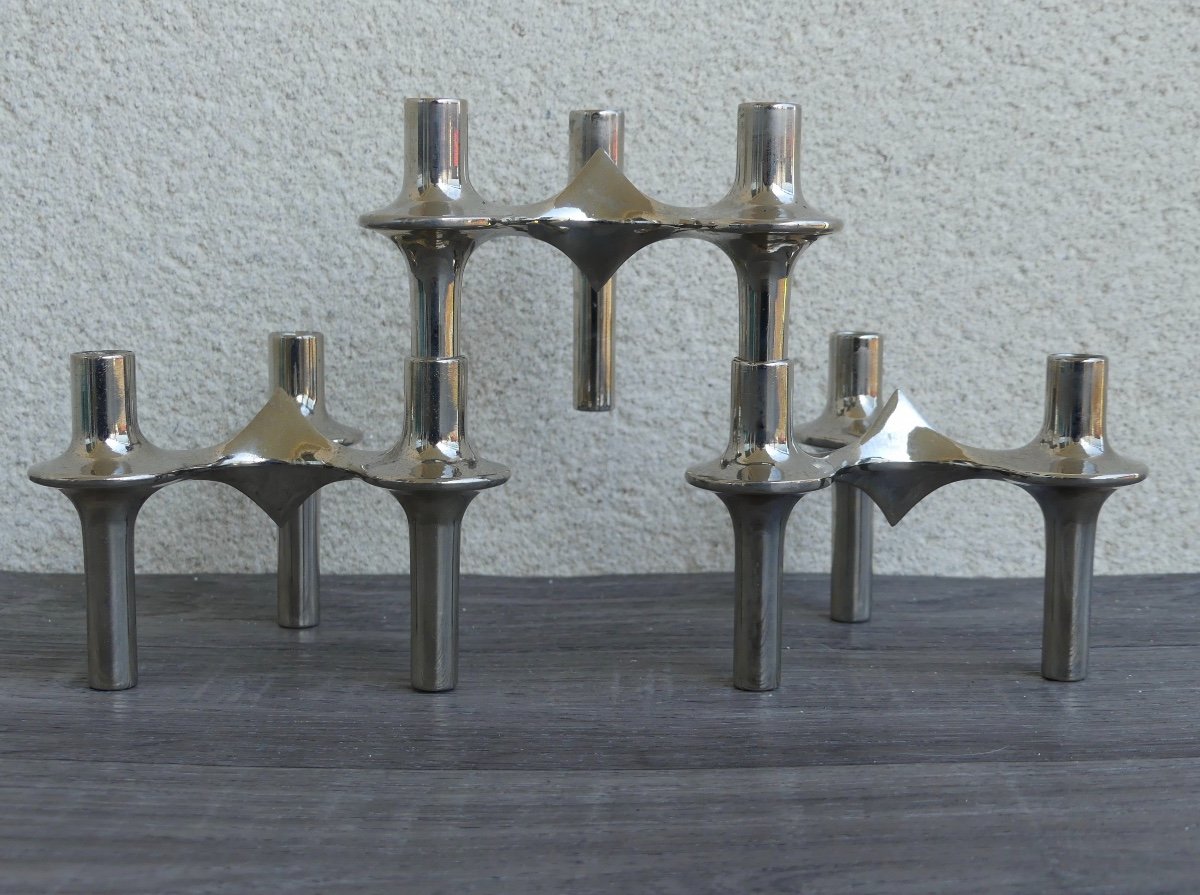 3 Nagel Candlesticks, 1970, Design