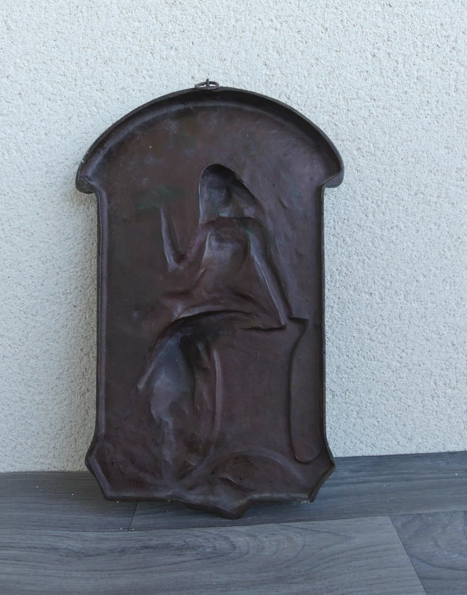 Plaque Fonte Art Nouveau, Vers 1900-photo-1