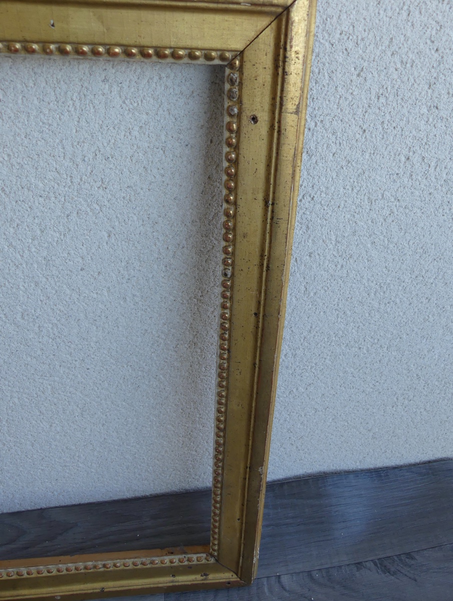 Frame, Gilded And Carved Wooden Baguette, 18th Century-photo-4