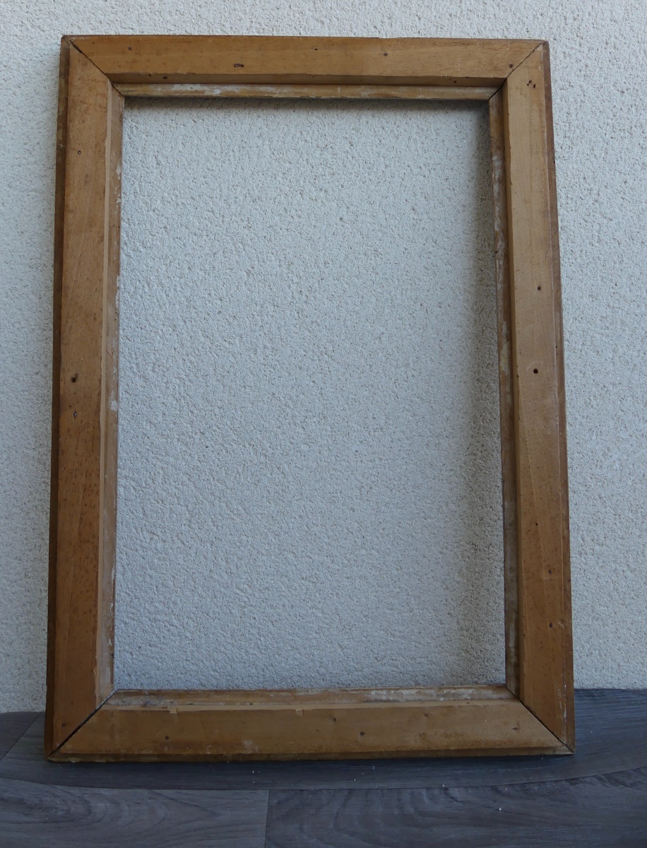 Frame, Gilded And Carved Wooden Baguette, 18th Century-photo-3