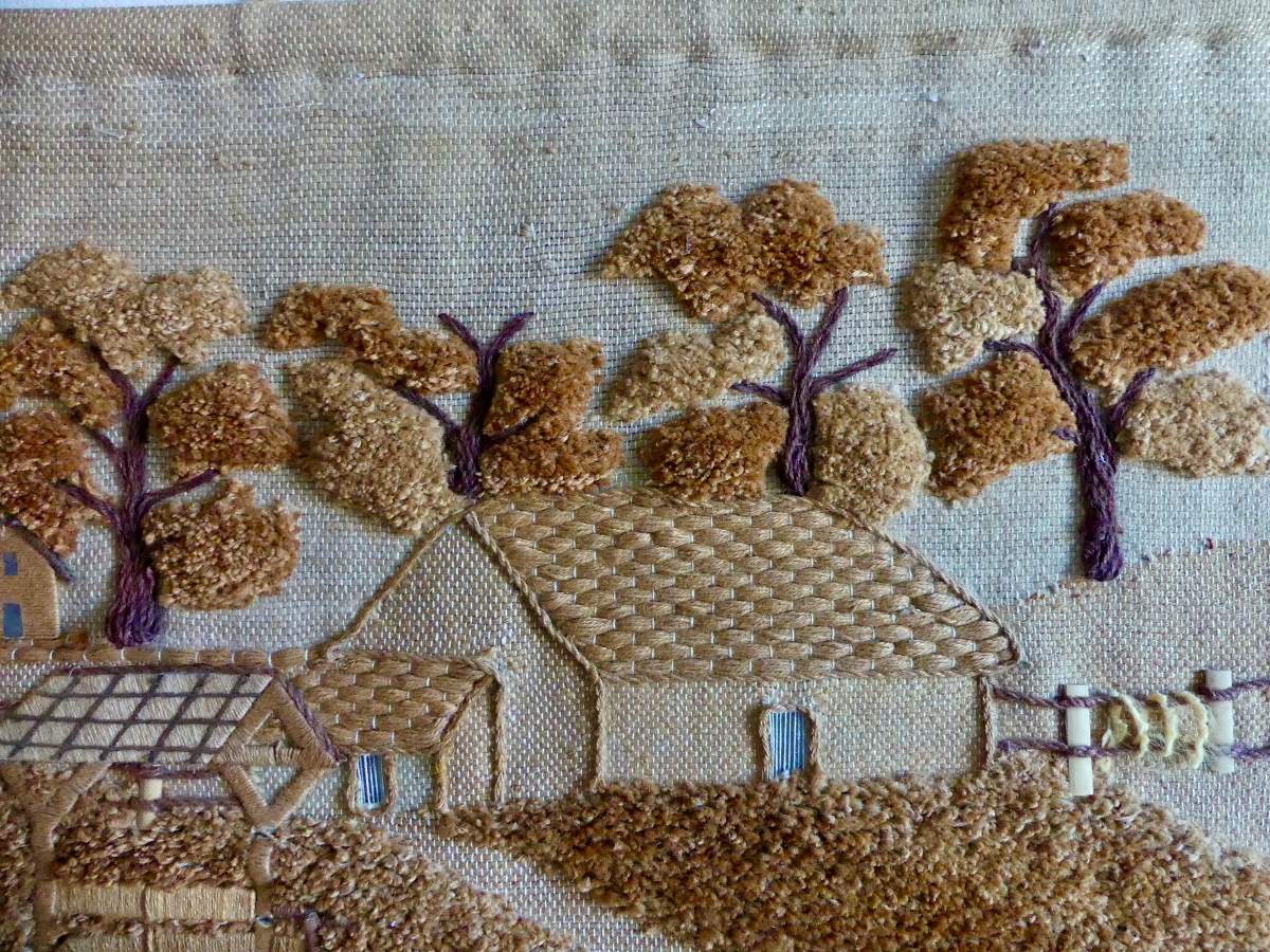 Wall Tapestry, Handmade, French Work, 1970.-photo-2