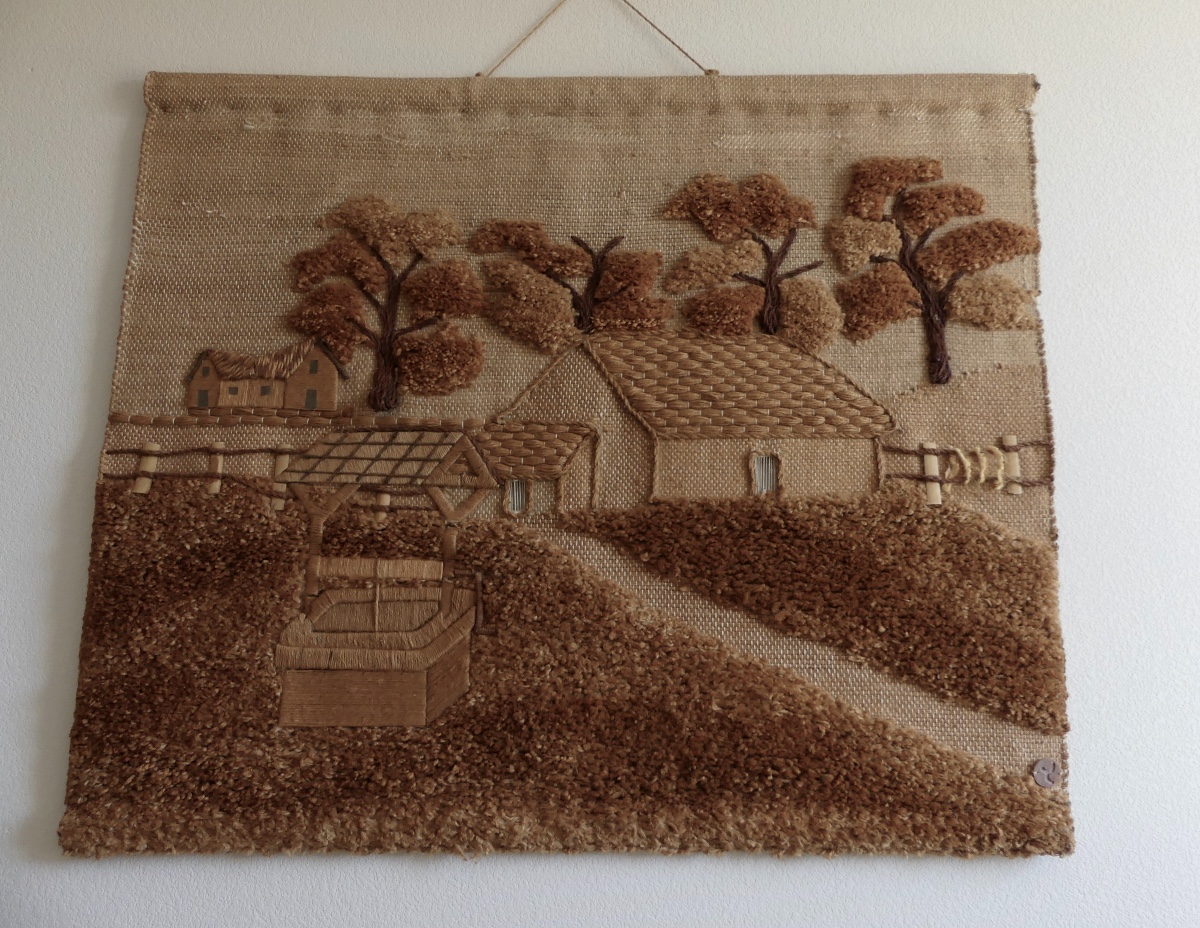 Wall Tapestry, Handmade, French Work, 1970.