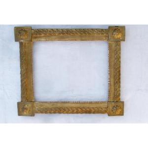 Louis XVI Gilded And Carved Wood Frame.