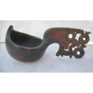 Carved Wooden Skimming Spoon
