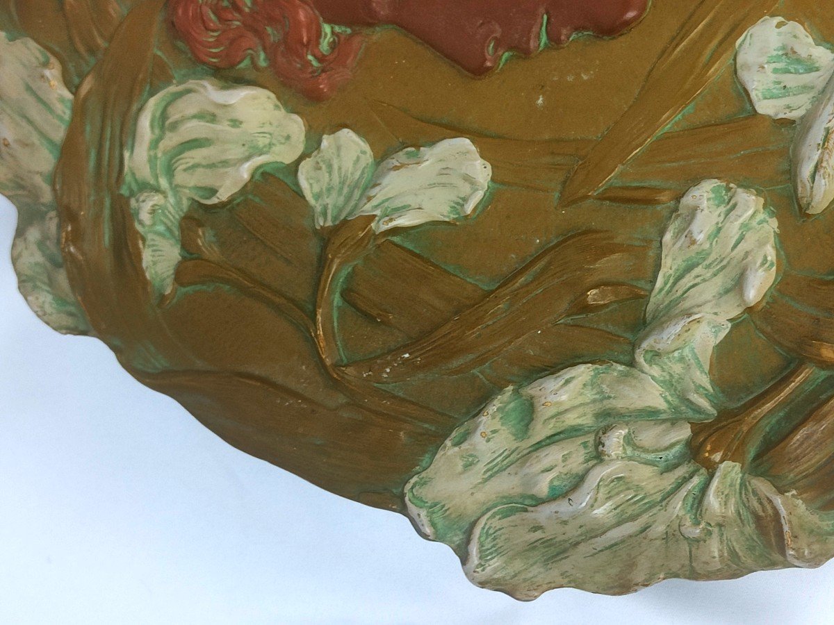 Decorative Dish Ernst Wahlis (1836-1900) - Viennese Art Nouveau - 1880/1890-photo-2