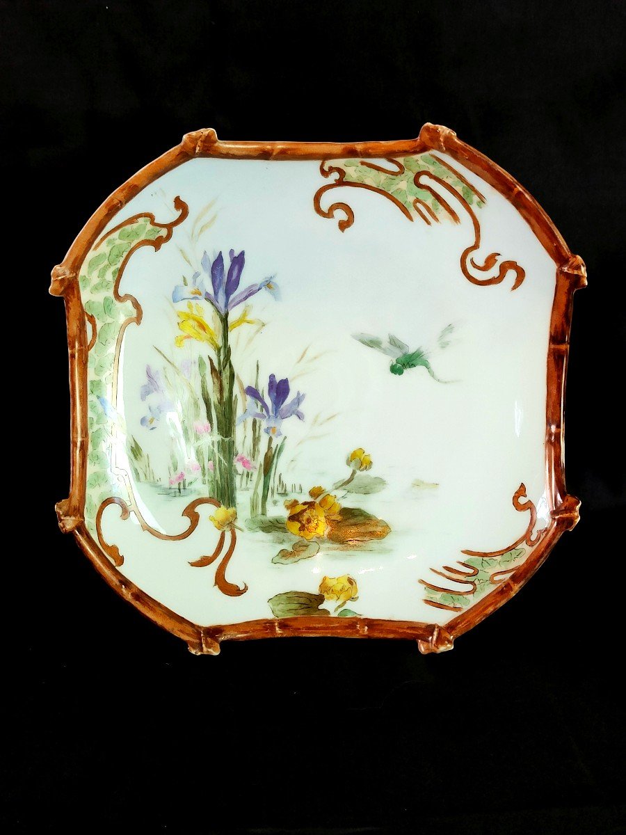 Art Nouveau Dish With Japanese Decor - J.dorguin-photo-1