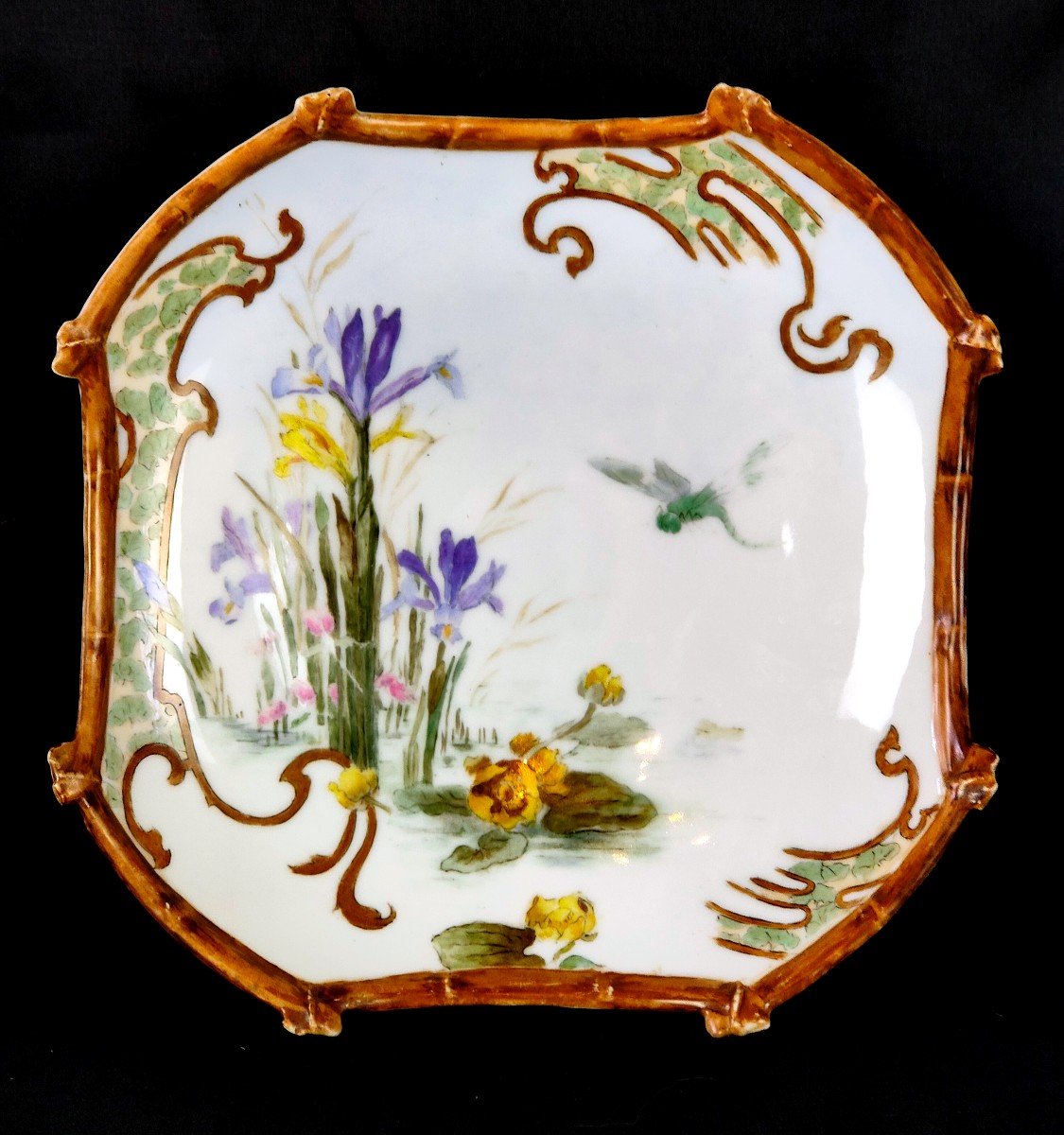 Art Nouveau Dish With Japanese Decor - J.dorguin