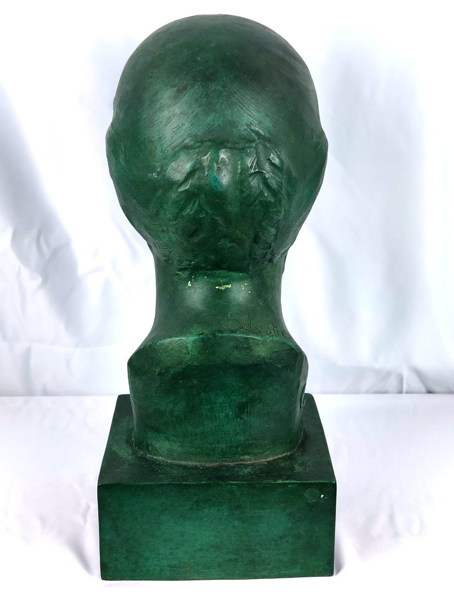 Paul Silvestre / Susse Frères: Bronze Bust - Circa 1925-photo-3