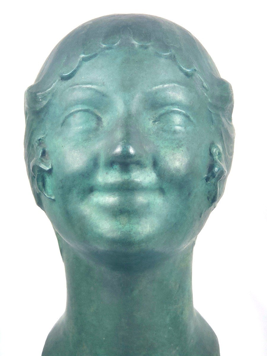 Paul Silvestre / Susse Frères: Bronze Bust - Circa 1925-photo-2