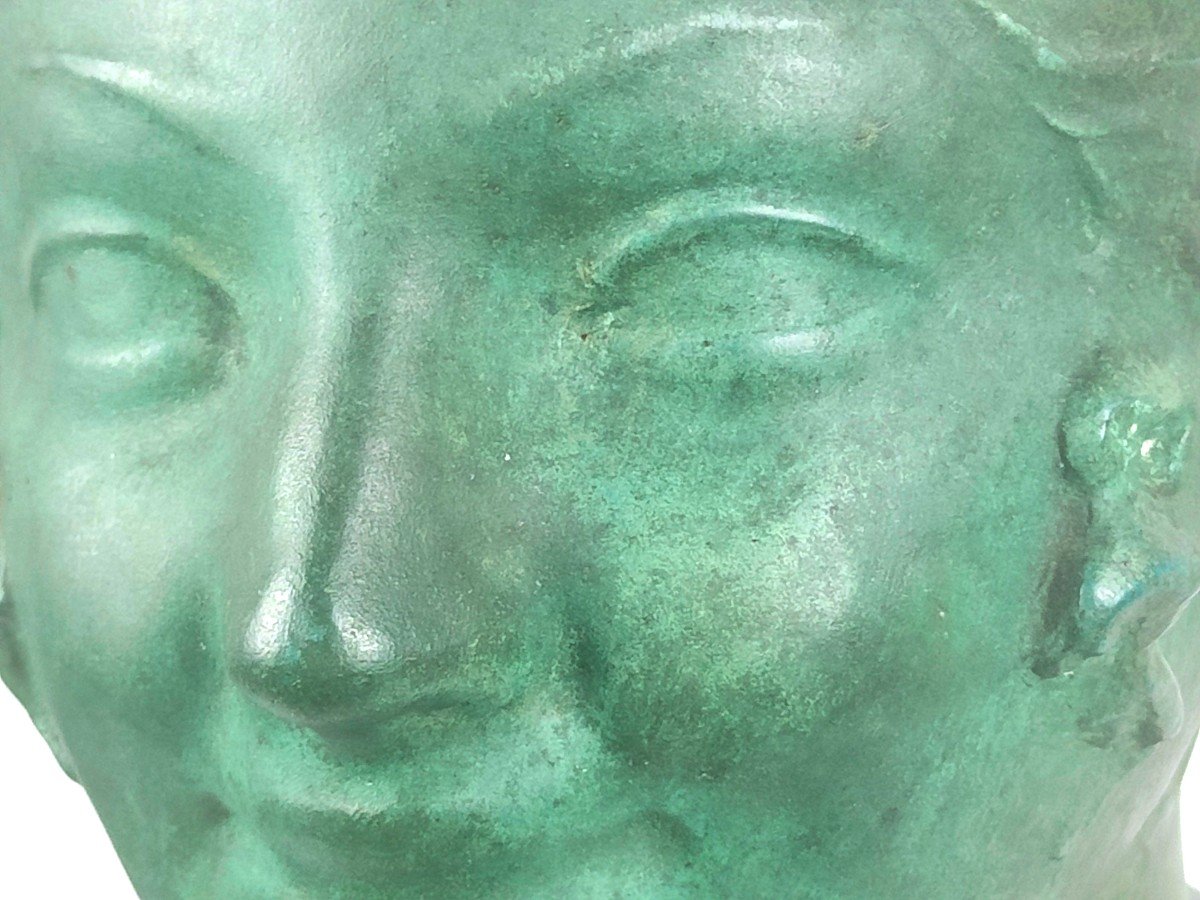 Paul Silvestre / Susse Frères: Bronze Bust - Circa 1925-photo-4