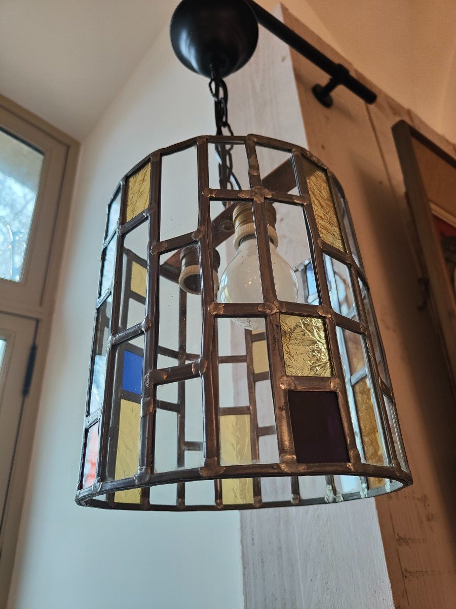 Pair Of 70s Lanterns Mondrian Decor-photo-4