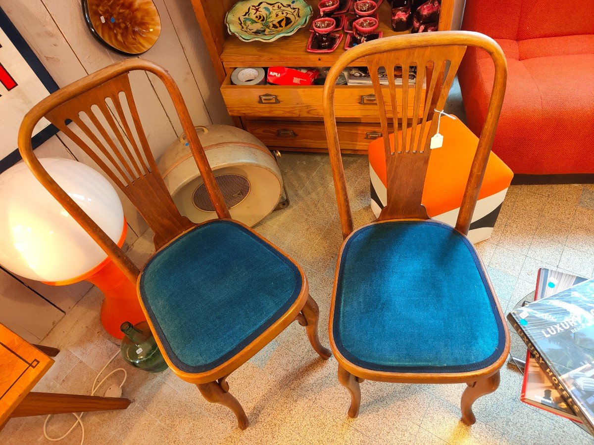 Pair Of Early Century Chairs (swiss)-photo-3