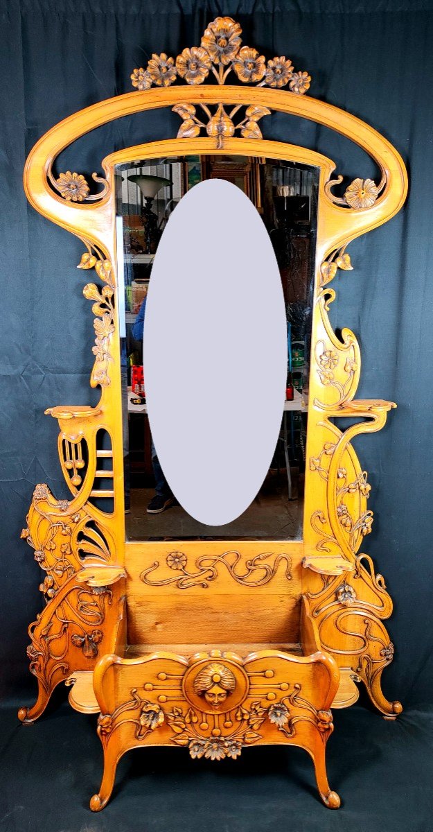 Miroir Jardinière De Style Art Nouveau