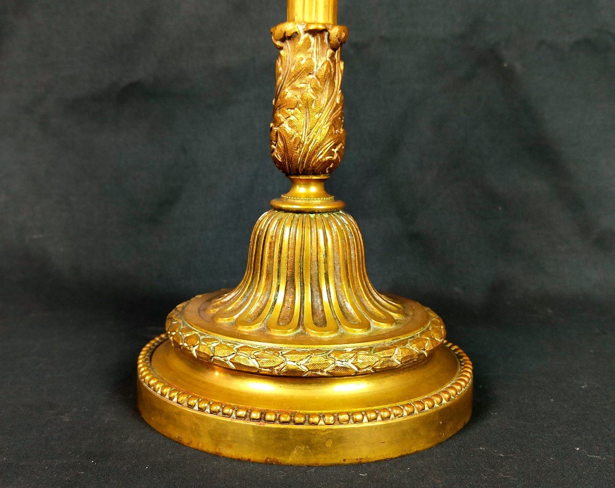 Large 19th Century Bronze Lamp Base-photo-2