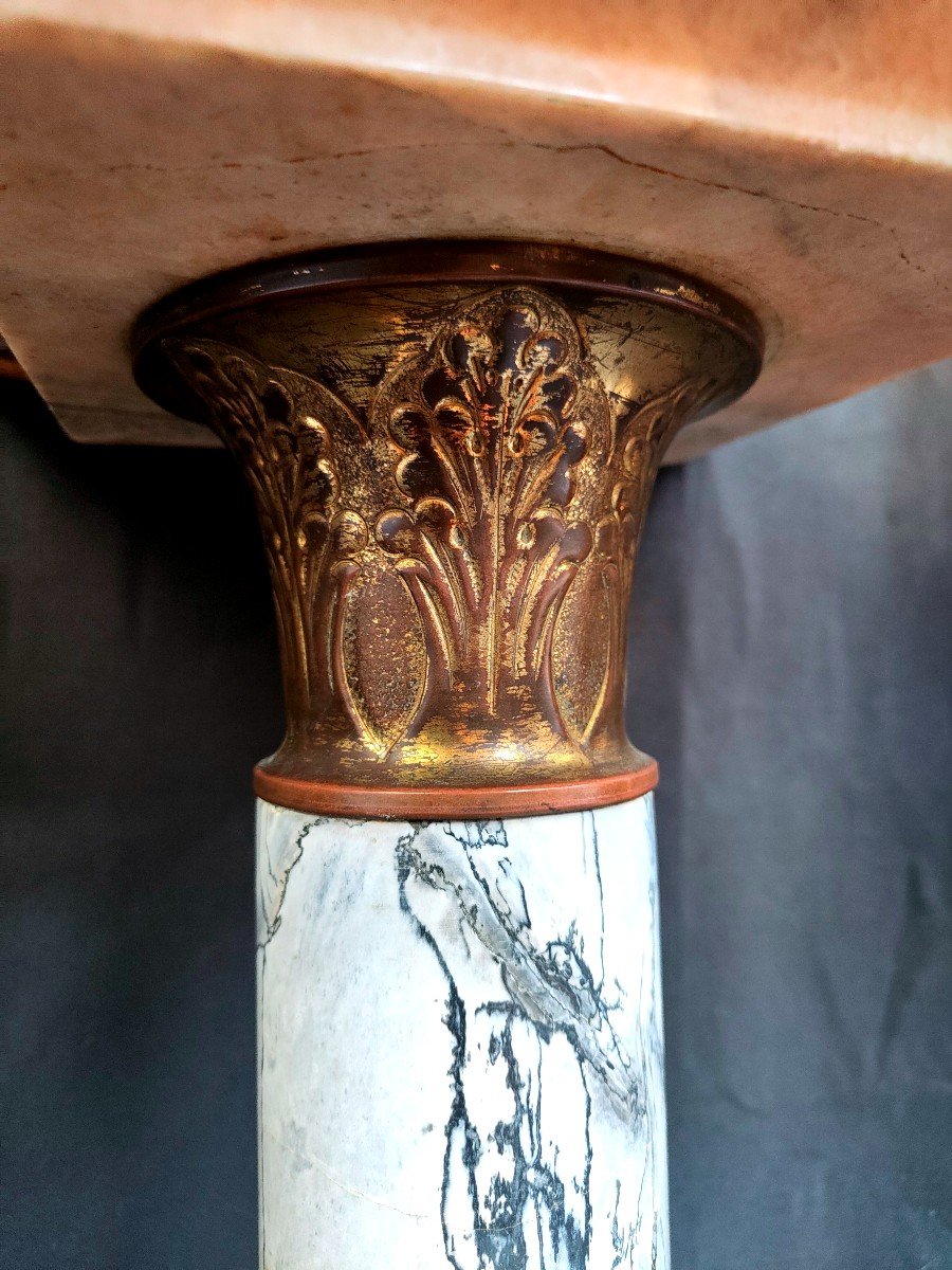 Marble Pedestal Column, Art Nouveau-photo-2