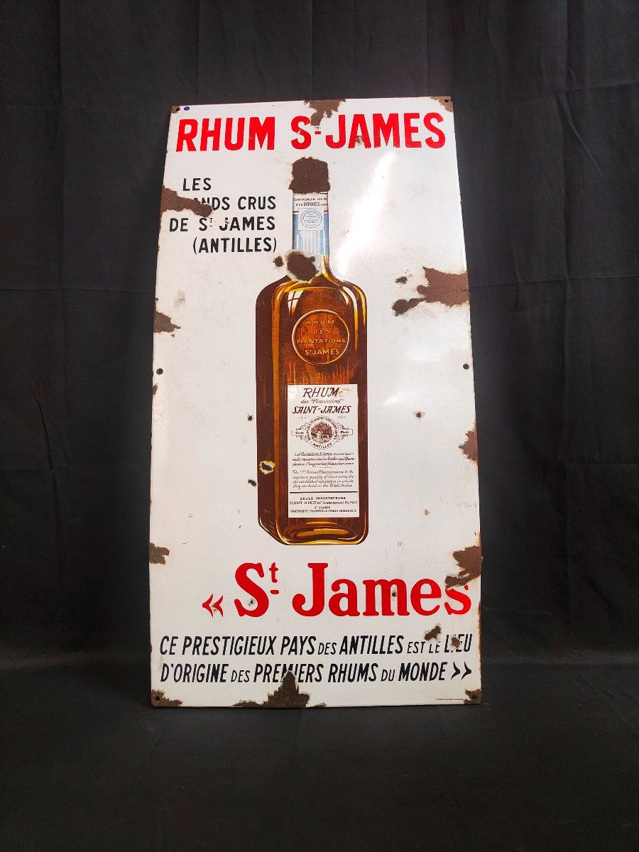 St James Rum Enameled Plaque-photo-2